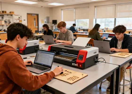 xTool F1 in an educational makerspace environment