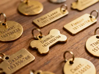 Custom engraved metal pet ID tags