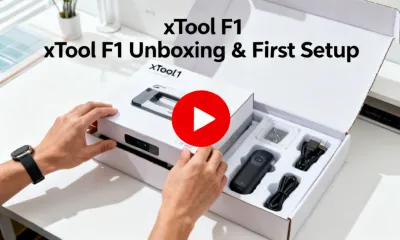 xTool F1 unboxing and first setup video