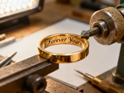 Inside ring engraving with xTool F1 rotary attachment