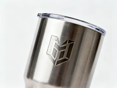 Custom logo engraved stainless steel tumbler